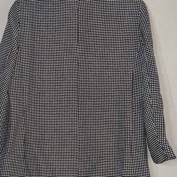 Ann Taylor Black and White Checkered Trench Coat - Picture 14 of 15